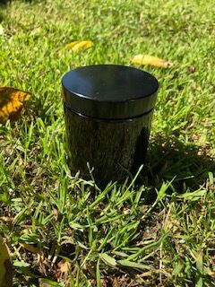 180ml Amber Glass Jar with Black lid