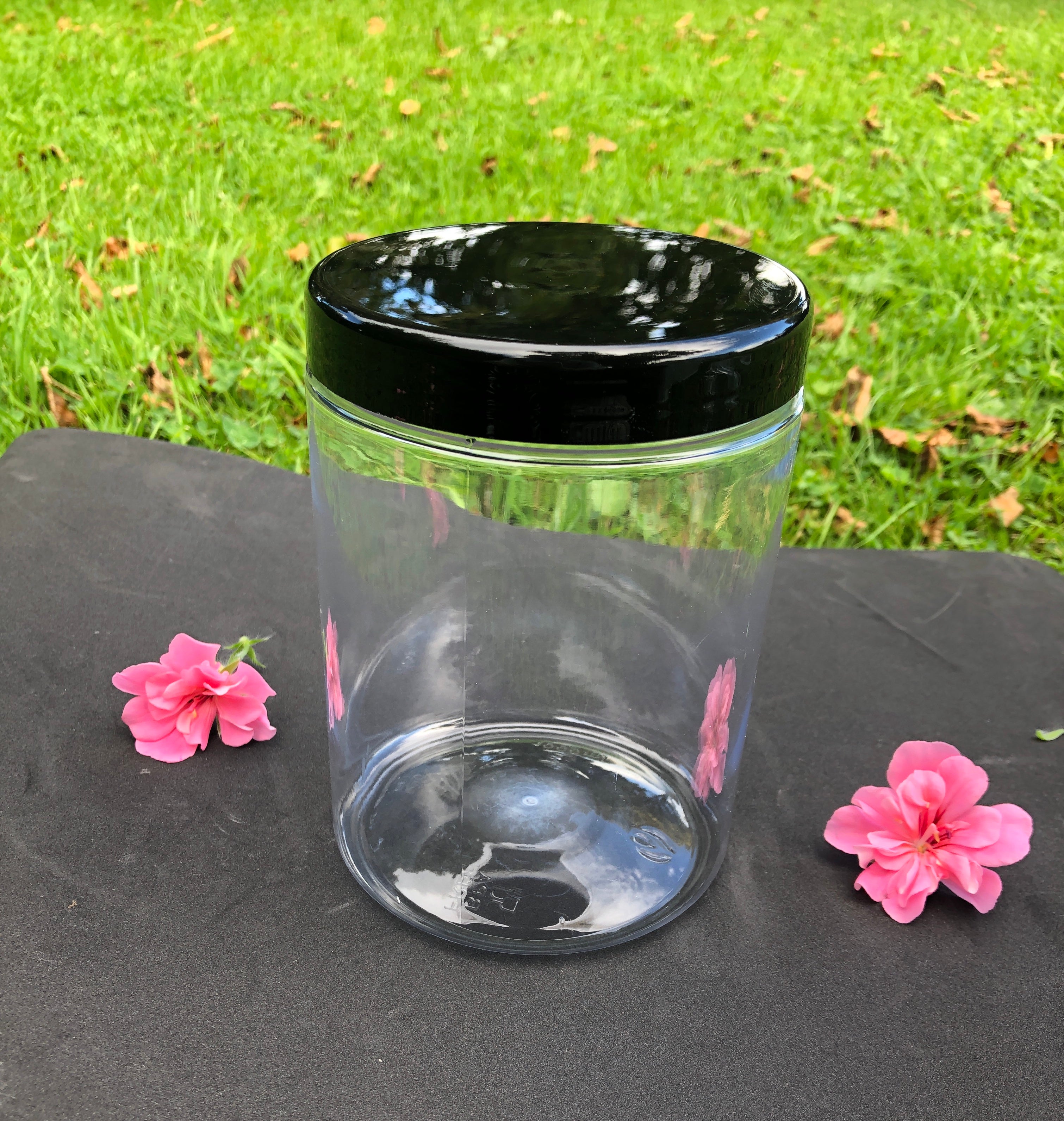 1000ml Clear Plastic Jar - (100mm diameter)