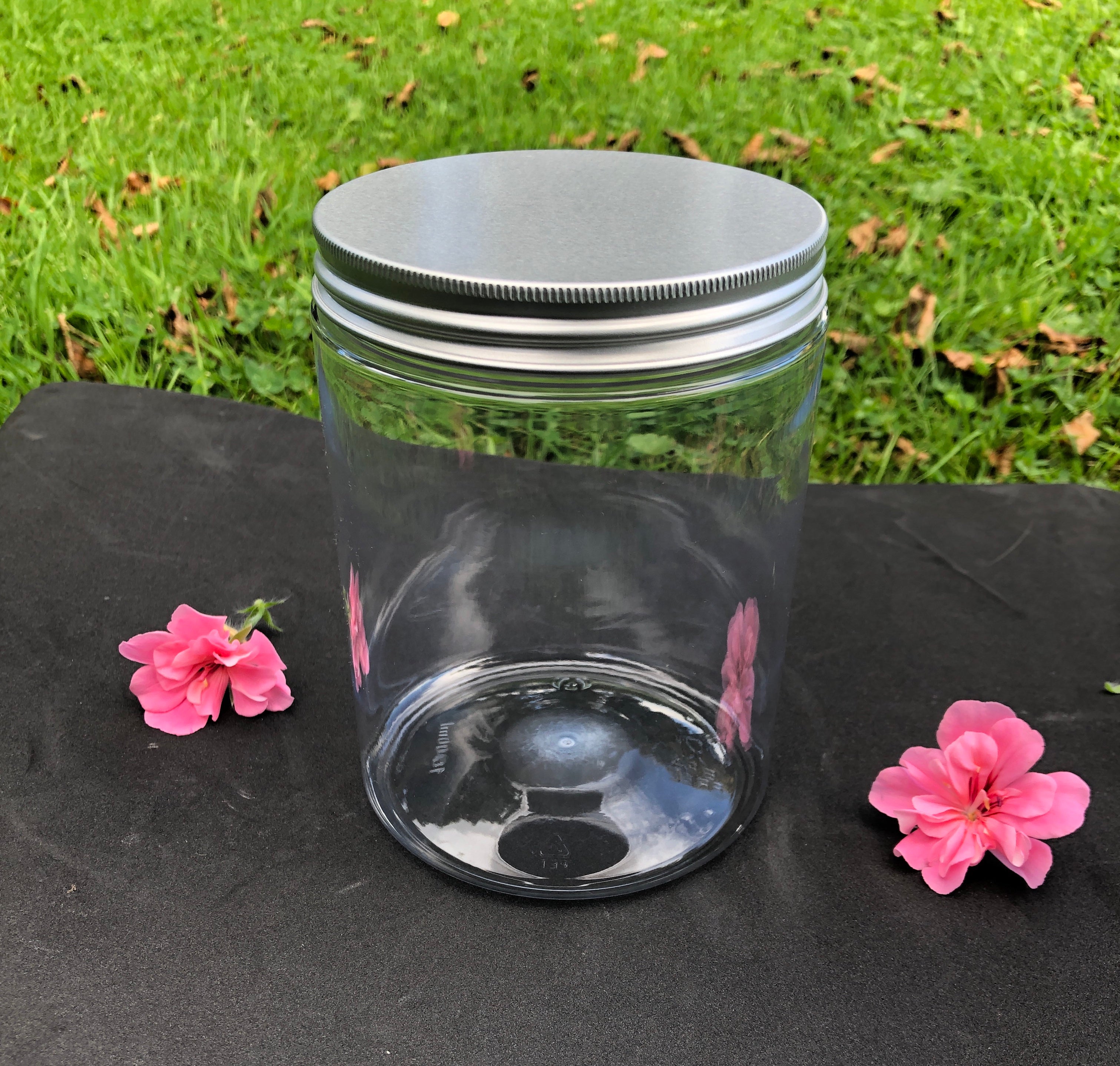 1000ml Clear Plastic Jar - (100mm diameter)