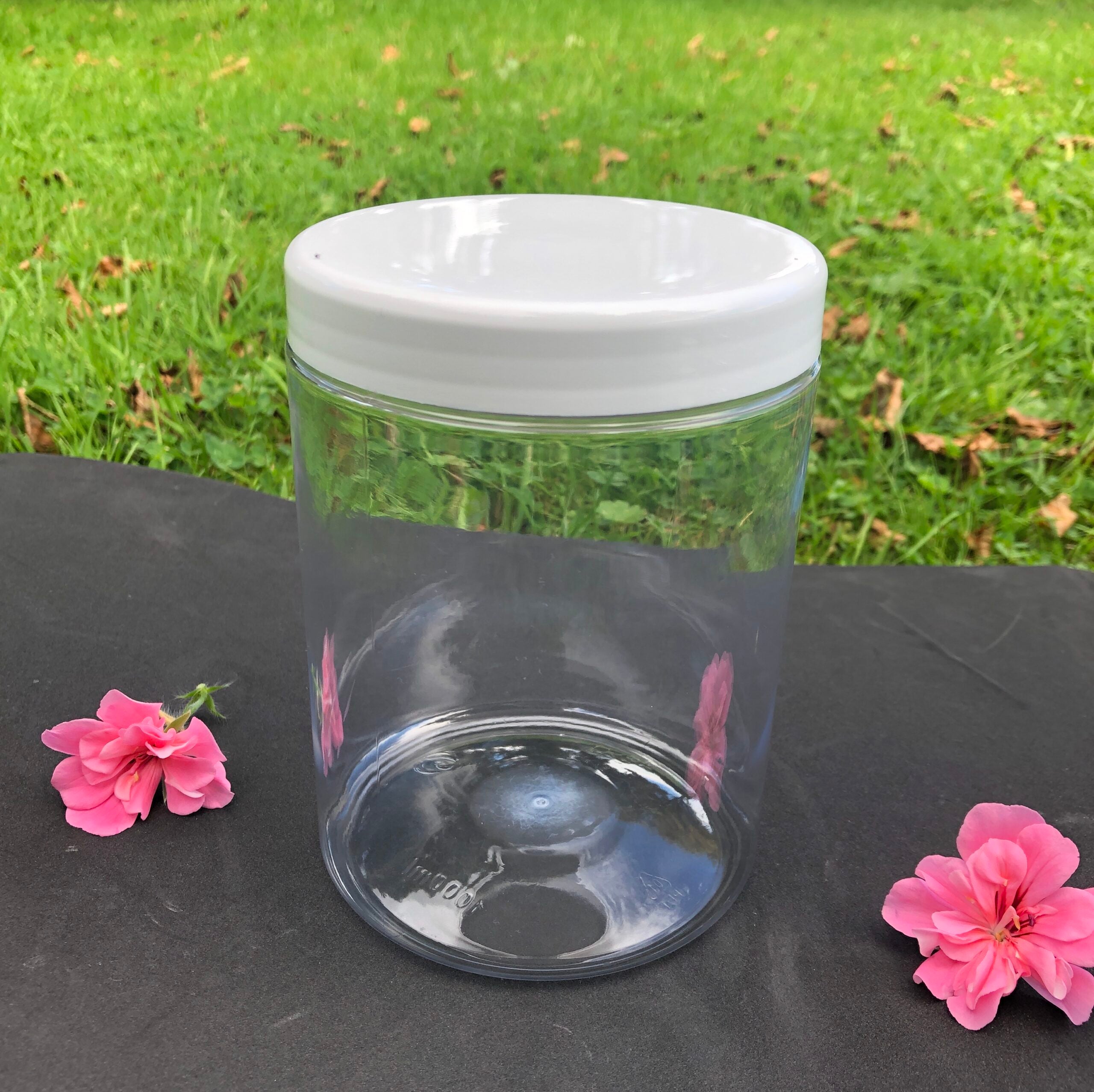 1000ml Clear Plastic Jar - (100mm diameter)