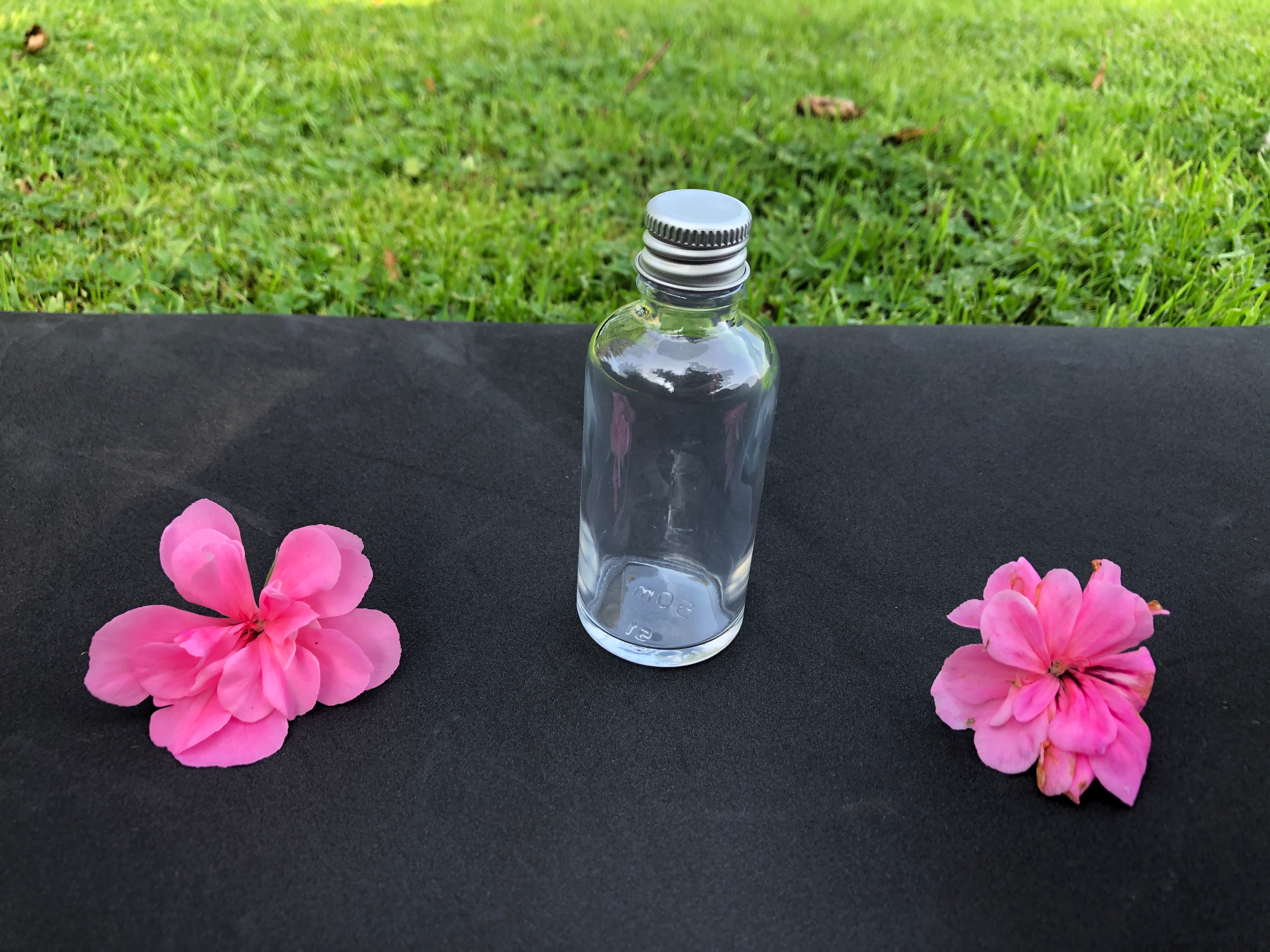 50 ml Clear glass bottle (Narrow neck)