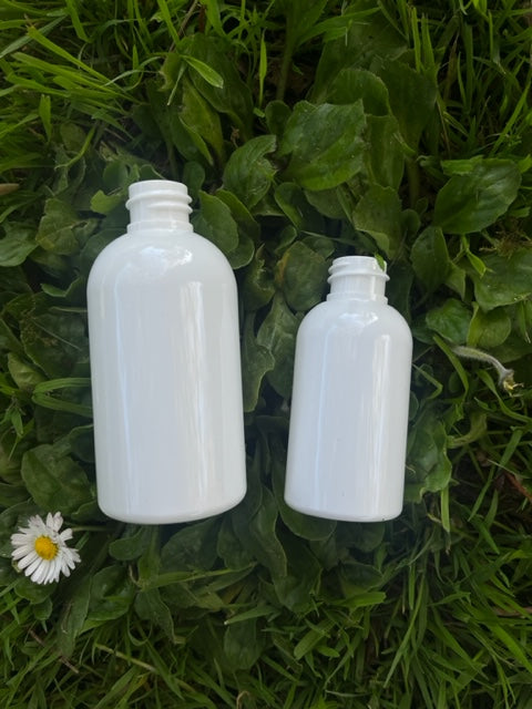 50 ml White Boston Round (PET) Plastic Bottle